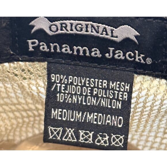 Panama Jack Mesh Seven Seas Safari Original Hat Khaki Light Green Fossil Sz Med - Picture 7 of 8